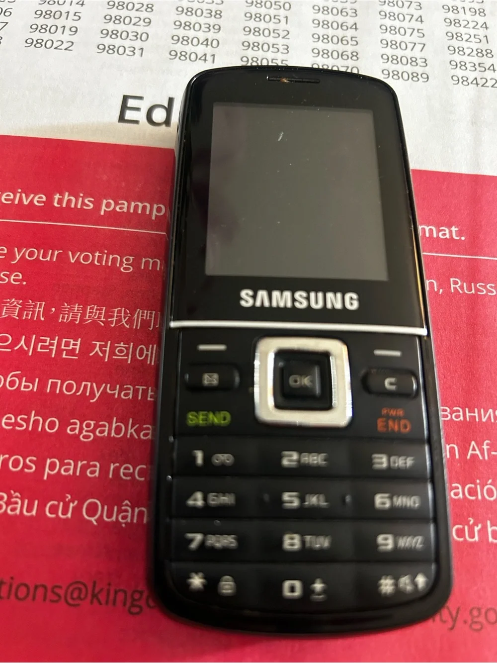 Samsung Black Slide Phone with QWERTY Keyboard